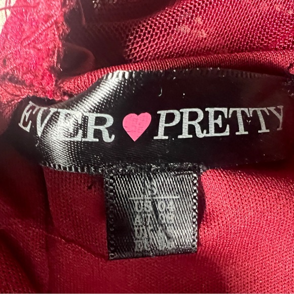 Bridgerton Goth Fairy Gown Burgandy Lace Chiffon Skirt 3/4 Sleeves 4 - Picture 14 of 16